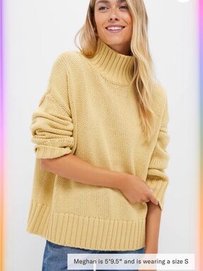 Tuckernuck Straw Hannah Wool Blend Turtleneck Sweater